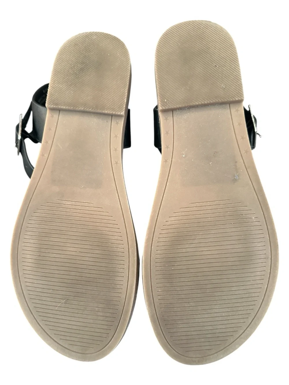 Steve Madden Tesa Slingback Flat Sandals Black Studded Trim | Size 6.5